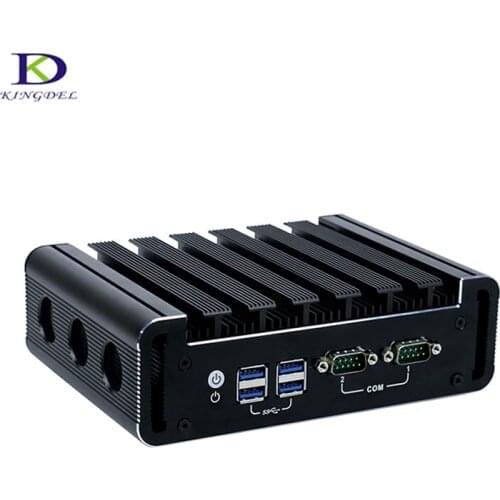 DDR4 Plam PC Newest Style HTPC Fanless Mini PC Intel Dual Core i5 6200U i3 6100U with DP HDMI 2*COM 2*LAN Computer Windows10 Pro