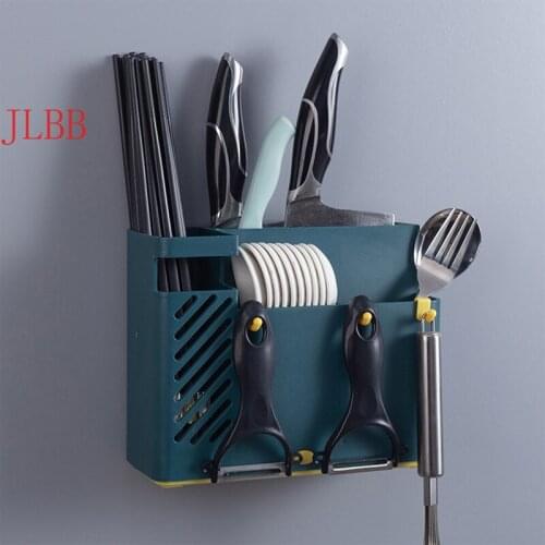 Multifunctional Kitchen Storage Rack Spoon Chopsticks Fork Storage Box Kitchen Wall-Mounted Tableware Rack Cutter Drain Rack