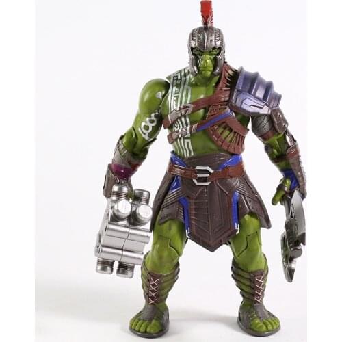 Avengers Marvel Hulk Thor 3 Ragnarok Hands Moveable War Hammer Battle Axe Gladiator BJD Hulk Action Figure Model Toy