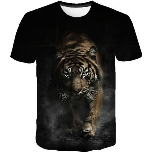 Tiger T Shirt Men 3d prined 2020 New T-Shirt Short Sleeve O-Neck Fashion Hip Hop Summer Tops Tees Casual 3D Mens Male Tops