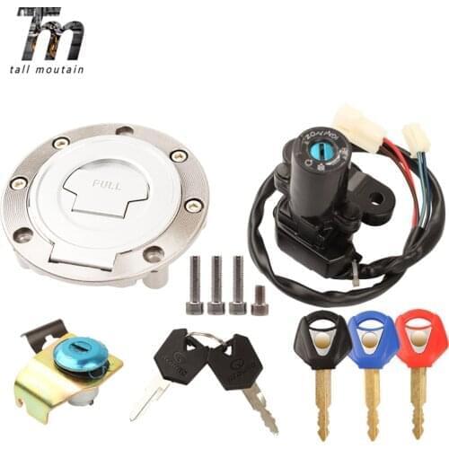 For Yamaha YZF R1 2002-2003 2007-2010 R6 2004 2006-2013 FJR1300 2001-2010 Ignition Switch Fuel Gas Cap Seat Lock Key Set