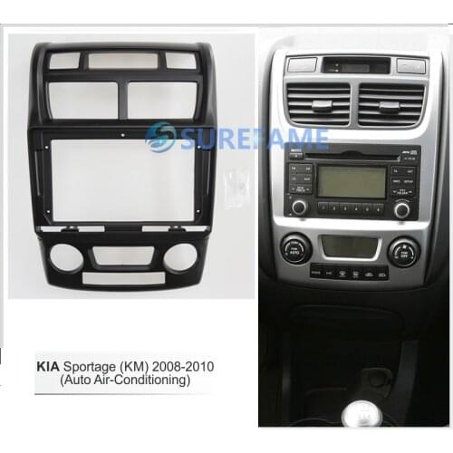 9 inch Car Fascia Radio Panel for KIA SPORTAGE 2008-2010 Dash Kit Install Facia Console Bezel Adapter Plate 9inch Cover Trim