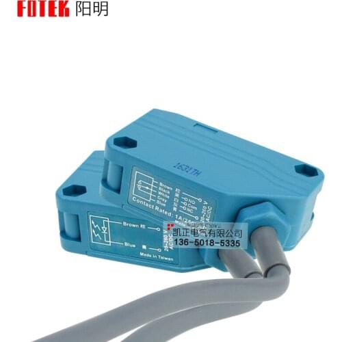 Genuine Taiwan FOTEK Yangming photoelectric switch E3T-30MX + BR-1 on-beam sensor induction distance 32 meters voltage 20-260VAC