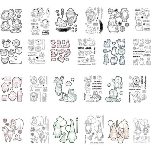 Frogs Hens Crabs "kiss Me" Cutting Dies & Coordinating Stamp for Scrapbooking Craft Embossing Stencil Die Cut Card Making