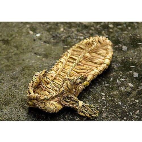 Sandals Large Size Men And Women Summer Pure Hand-woven Straw Two Toe Clip Feet For Outdoor 2021