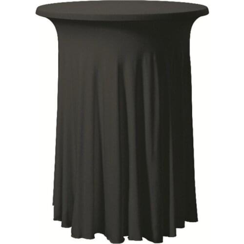 Spandex Stretch Ruffle Table Covers Lycra Skirt Cocktail Tablecloths Elastic Bar Table Cloths Party Banquet Wedding Decoration