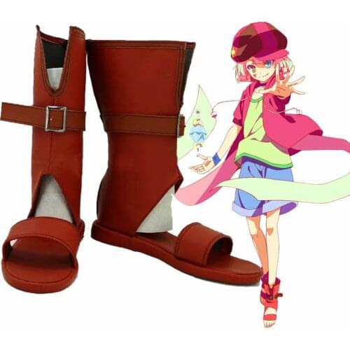 No Game No Life Tet Cosplay Shoes Boots Tet Cosplay Light Grass Green Gradient Pink Short Wig Hair Party Props Custom Made