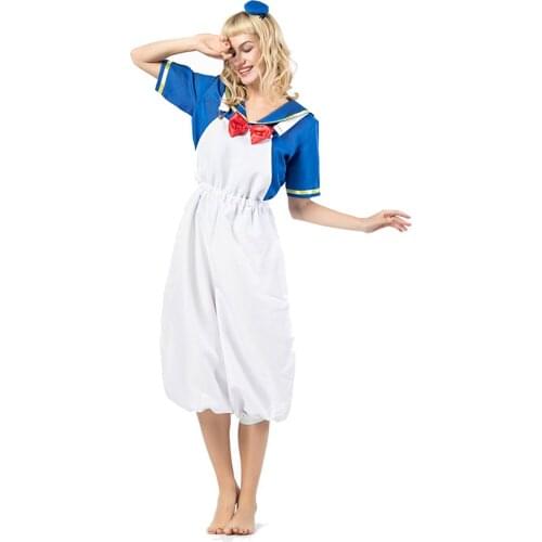Male and Female Gouples Donald Duck Combination Cosplay Uniforms Halloween Costumes Parent-Child Outfit