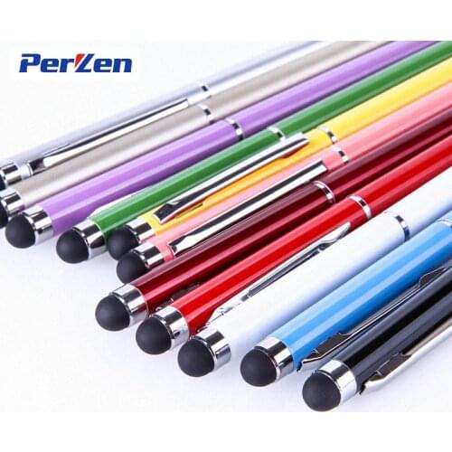 Universal capacitive stylus pen for iphone 5/5C Samsung Meatal 2 in 1 capacitive touch pen for Tablet PC DHL Fast Shipping
