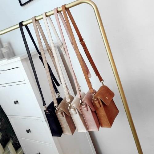 Vintage Style PU Leather Mobile Phone Bag Women Mini Crossbody Bags For Women Vertical Bag Ladies Shoulder Bag Bolsa Feminina