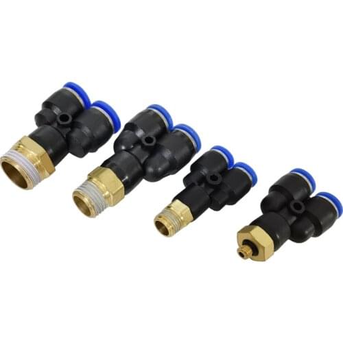 Free shipping 10PCS/LOT PX4-01 PX6-01 PX8-02 PX10-02 PX12-02 Male Thread One Touch Push in Y Joint Pneumatic Quick Fittings