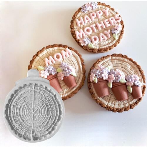 Log Slice Veiner Silicone Sugarpaste Icing Mold Fondant Cake Decorating Tools, Cupcakes, Sugarcraft, Candies, Bakeware Tools