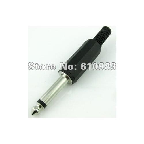 10 pcs/lot) 6.5mm Male Plug Connector plastic cover Audio adapters for cable