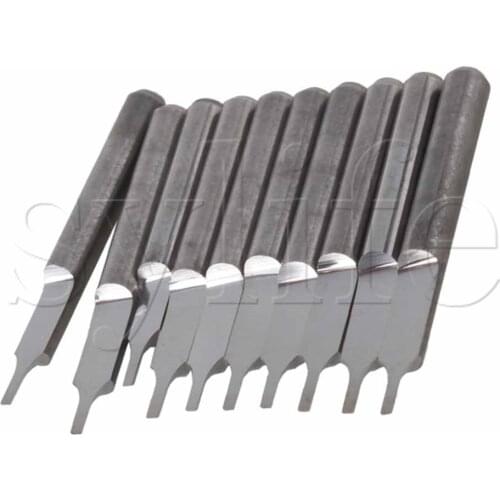 10x Parallel Carbide 1mm CNC PCB Milling Cutter Bits for Color Plates Acrylic