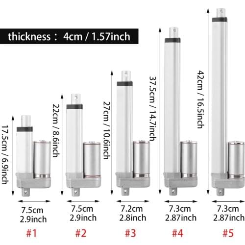 DC 12V 1500N Linear Actuator Electric Motor for Automatic Windows and Home Automation Assemblies Auto Car 50mm 100mm 150mm 300mm