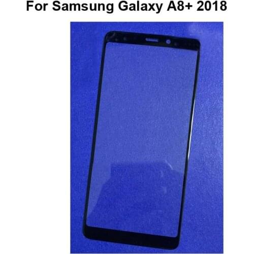 2PCS For Samsung Galax A8+ 2018 Touch Screen Glass Digitizer Panel Front Glass Sensor For Galaxy A 8 Plus Without Flex A730F