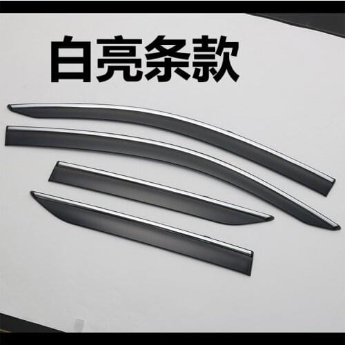 4PCS Car Styling Door Window Wind Visor Moulding Awnings Shield Rain Sun Wind Guard Vent Shade For TOYOTA C-HR 2017