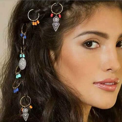 5-50pcs/Pack Charms Hair Braid Dread Dreadlock Beads Clips Cuffs Rings Jewelry Dreadlock Clasps Accessories Different 39 Styles