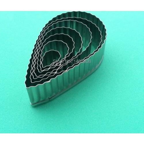 7 pcs/set Rose Flower Leaves Cutters Stainless Steel Fondant Cakes Decorating Mold Tools