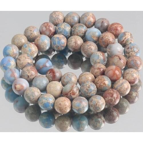 Blue And Red Snakeskin Shoushan Jaspers Stone Beads Round Loose Spacer Beads For Jewelry Making DIY Bracelet 4/6/8/10/12mm 15"
