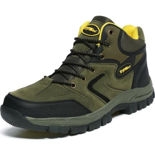 New High Top Hiking Shoes Men Women Durable Waterproof Anti-Slip Military Tactical Boots Outdoor Climbing Trekking Shoes
