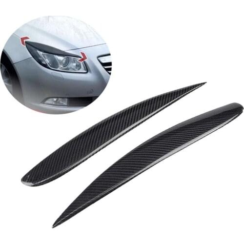 For Vauxhall Corsa D VXR Headlight Eyebrow Eyelids Trim Cover Carbon Sticker 2006 2007 2008 2009 2010 2011 2012 2014 Car Styling