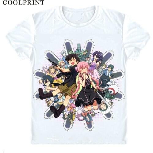 Future Diary Mirai Nikki T-Shirts Short Sleeve Shirts Japanese Anime Amano Yukiteru Jupiter First Yukkii Yuki-kun Cosplay Shirt