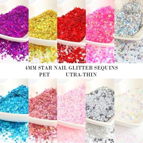Holographics Nail Glitter 4mm Cross Star Nail Sequin Flakes Mirror Irregular Paillette Ultrathin Sequins 3D Nail Art Decoration