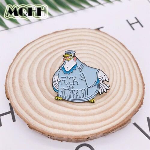 Creative Fun Animal Cock Hat Dress Enamel Brooch Alloy Badge Denim Clothes Bag Pin Cartoon Cute Punk Jewelry Gift For Kid