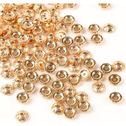 300pcs 7*3mm Round Tibetan CCB Caps Loose Spacer Beads End Caps For Needlework Diy Earrings Jewelry Findings Making Accessories