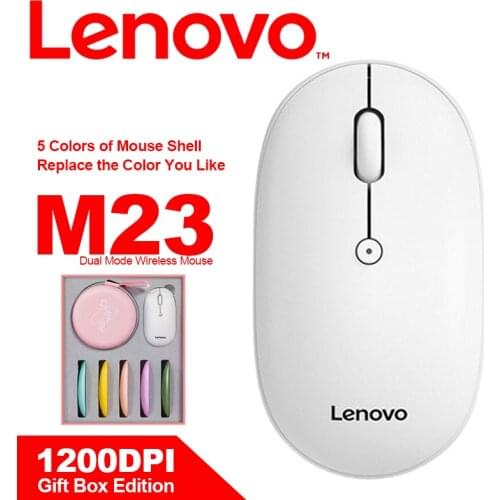 Lenovo M23 Wireless Mouse with 1200DPI Magnet Design 10 Meters Transmission Distance Bluetooth Mouse for Windows