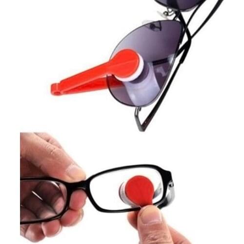 Hot 1PC New Microfiber Mini Sun Glasses Eyeglass Microfiber Brush Cleaner Cleaning Spectacles Tool Clean Brush Drop dutiful
