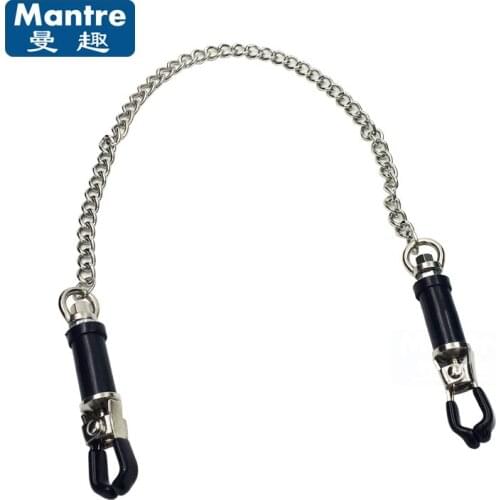 Mantre Metal Nipple Clamps Chain Pussy Labia Stimulate Female Breast Massage Sex Toys