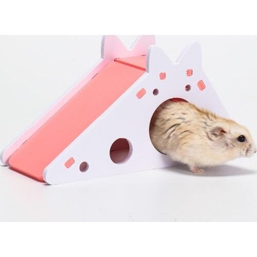 Lovely Rat House Cage Wooden Hamster Ladder Toy Pet Small Animal Rabbit Hideout