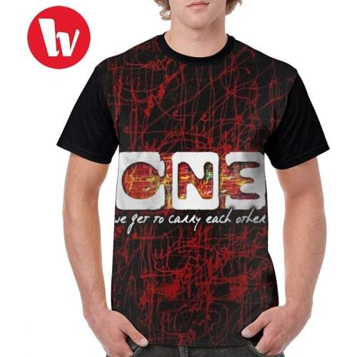 U2 Band T Shirt U2 One New Release T-Shirt Men Plus size Graphic Tee Shirt Funny Fashion Print Polyester Short-Sleeve Tshirt