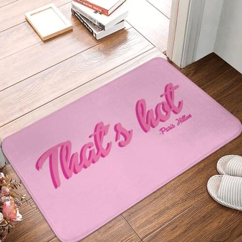 Thats Hot Paris Hilton Text Print Doormat Carpet Mat Rug Polyester Non-Slip Floor Decor Bath Bathroom Kitchen Living Room 40x60