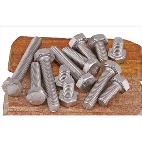 304 stainless steel external hexagon screw extended full thread external hexagon bolt / screw DIN933 m10-m16 5Pcs