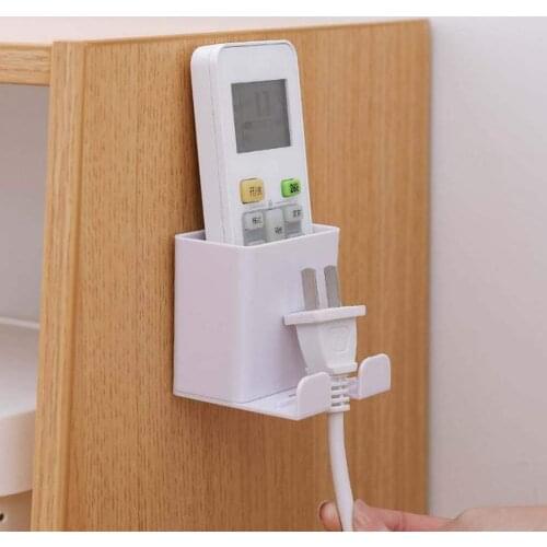Phone Plug Wall Hang Holder Air Conditioner TV Remote Controls Storage Rack Box Modern Household Convenient Decoration