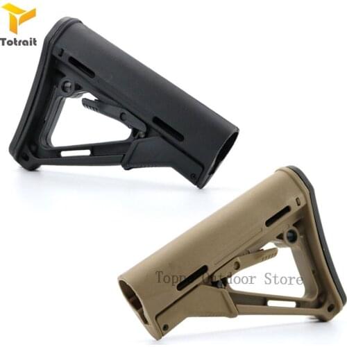 TOtrait Nylon Tactical CRT Style Stock M4 Rifle Stock JM GEN8 Gel Blaste Toy Airsoft Refile AR Series CRT BUTT Rifle Accessory