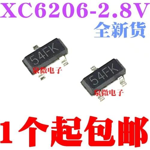 Original 50PCS/XC6206P282MR XC6206-2.8V 2.8V SOT-23 LDO