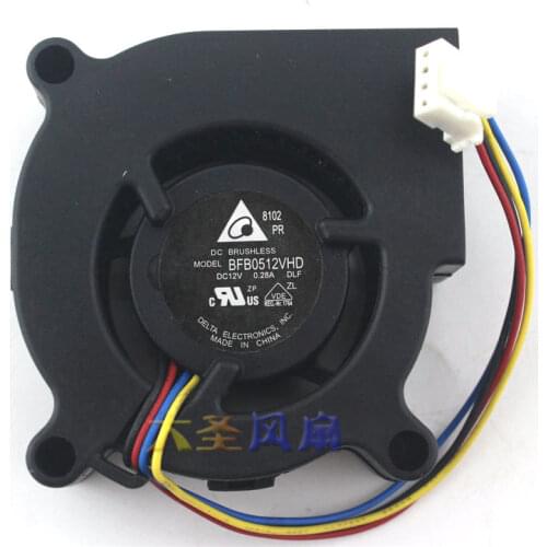 Original BFB0512VHD DLF DC12V 0.28A 4Lines for Projector Cooling Fan