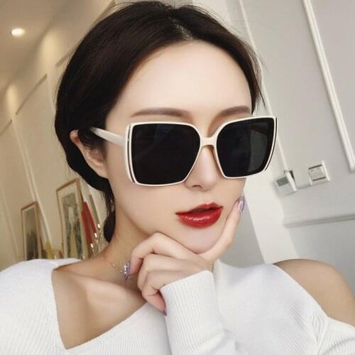 OUTMIX Square Oversized Sunglasses Women/Men Luxury Design Vintage Retro Sun Glasses Classic Beige Eyeglasses UV400 Shade Oculos