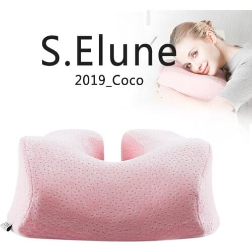 SElune Multifunctional Solid color Nap Pillow Desk Sleeping lumbar pillows lunch Break Memory Foam Pillows