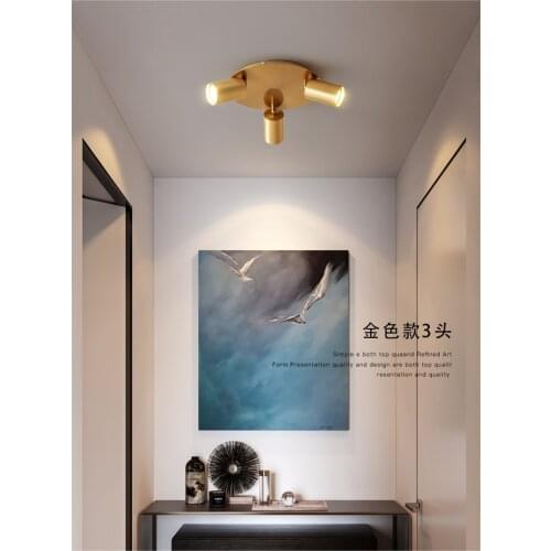 Nordic Cloakroom Simple Ceiling Light Post-modern Porch Corridor Aisle Lamp Clothing Store Exhibition LED Rotatable Ceiling Lamp