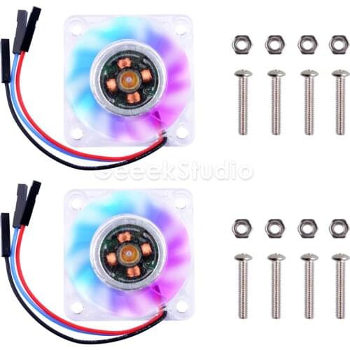 Adjustable Fan Automatic Shutdown 5V Extreme Quite 3 Pin PWM Heat Sink Mini Cooling Fan Colorful For All Mode Raspberry Pi