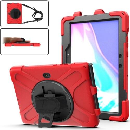 For Samsung Galaxy Tab Acitive Pro T540 T545 T547 Case Heavy Duty Silicone PC Stand Kids Cover with Wrist Shoulder Strap Funda