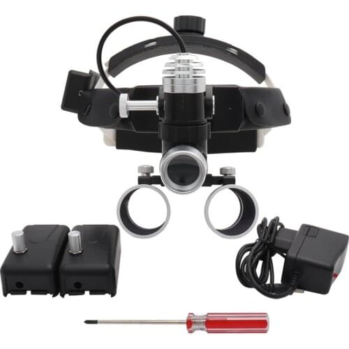 Dental Loupe Lab Medical Magnification Binocular Magnifier 3.5x420mm Surgery Surgical 5W Headlight Headlamp