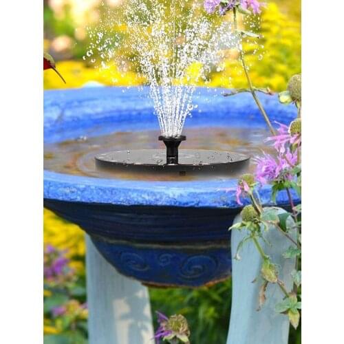 V 35W LED Solar Colorful Fountain Pump Floating Solar Powered Water Fountain Pump For Birdbath Backyard Pond Pool In Style
