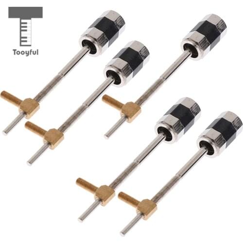 Tooyful Pack of 5 Exquiste Metal Cellos Bow Frog Mount Screws Luthier Tools 65mm/2.55inch