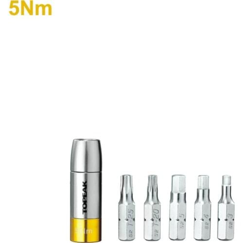 TOPEAK Preset 5Nm TorqSockets Kit NANO TORQBOX DX W/5 Tool Bits Hardened Steel T20 / T25 Multi-function Tools TT2562